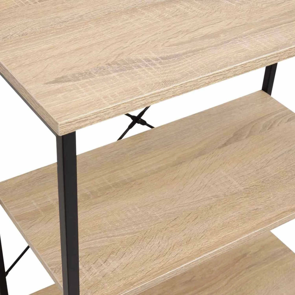 IDMarket - DETROIT Comò alto a 2 ante H. 125 cm con ripiani dal design industriale