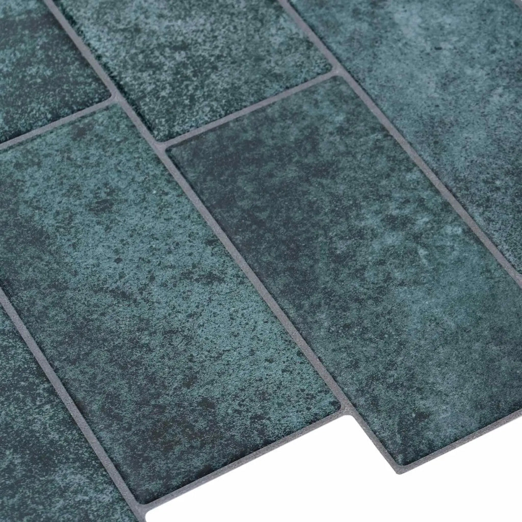 Piastrella subway 20 pcs Blu Verde 29 x 21 cm Poliuretano e PET