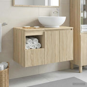 Set di mobili per il bagno 2 pz Rovere Sonoma 3404086