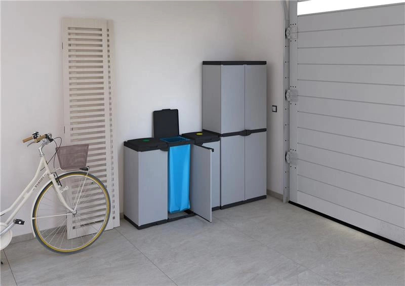 NUOVO MOBILE PORTASACCO TRIS PER SACCHI DA 80 LT PER INTERNI ED ESTERNI 102LX38PX87H CM