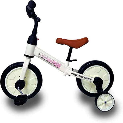 Triciclo Bambini 1 Anno 2 Anni Trasformabile in Bici Senza Pedali 2 Anni Bimba Bimbo Bianco Bicicletta Senza Pedali Bici