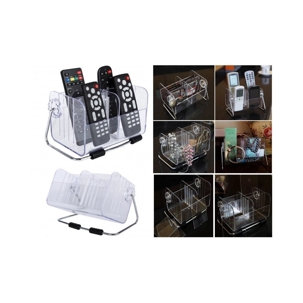Trade Shop - Organizer Orientabile 6 Scomparti Regolabili Porta Cellulari Gioielli Acrilico -