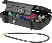 Cassaforte portatile con combinazione e chiusura a codice, impermeabile e anti-furto, mini-cassaforte da viaggio - sicura per uso domestico e viaggio