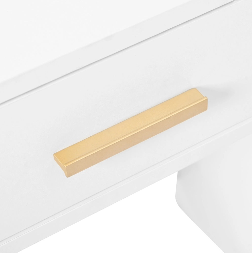 Tavolo trucco con specchio LED, 6 cassetti e 4 ante
