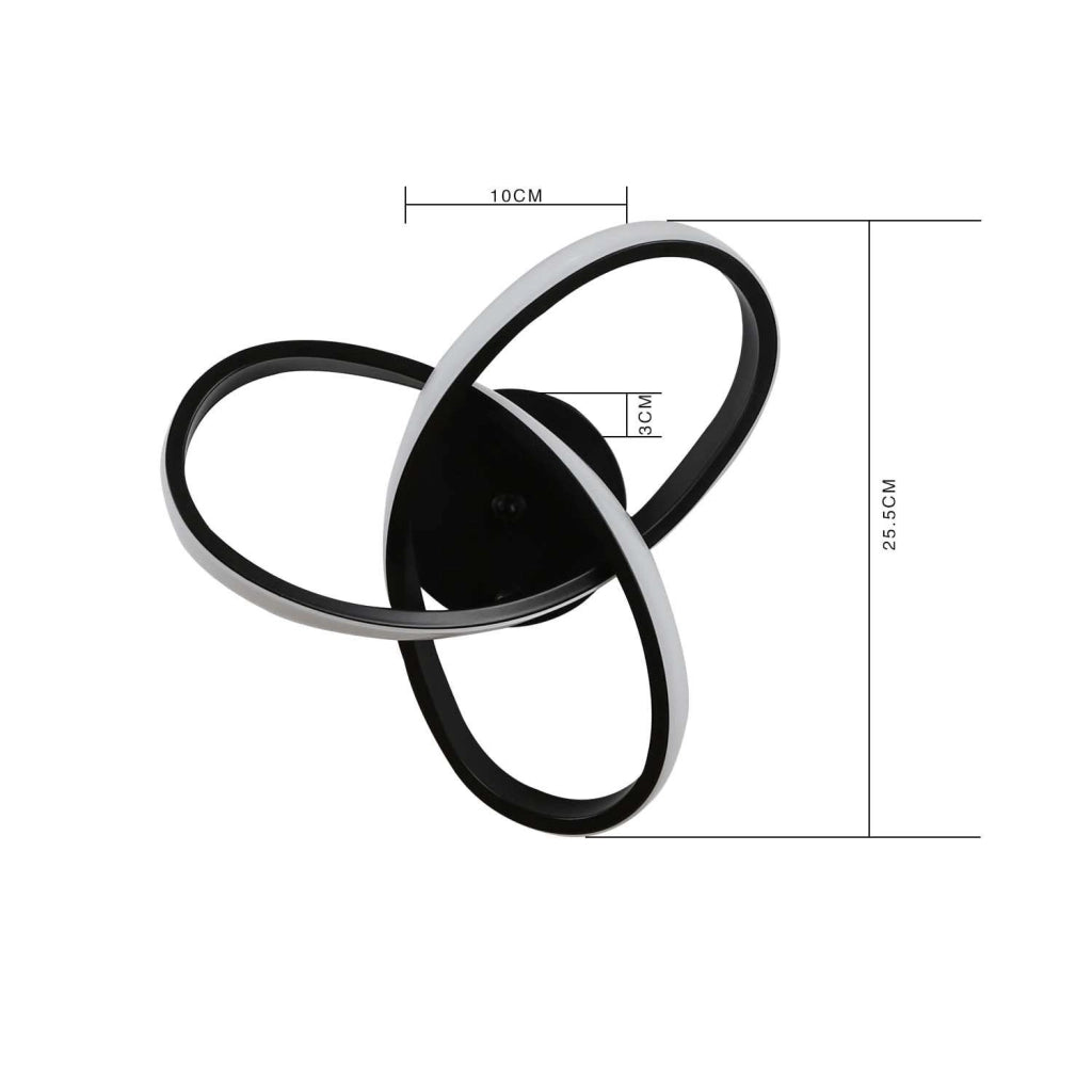 ZMH Lampada da soffitto plafoniera LED 3 pannelli intrecciati moderna per soggiorno camera letto corridoio