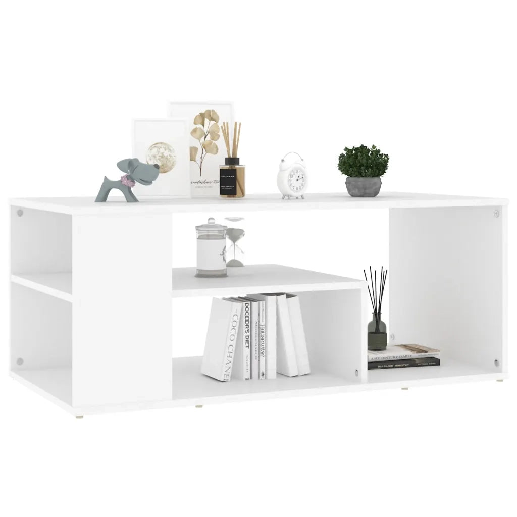 Tavolino da CaffÃ¨ Bianco 100x50x40 cm in Truciolato cod mxl 55498