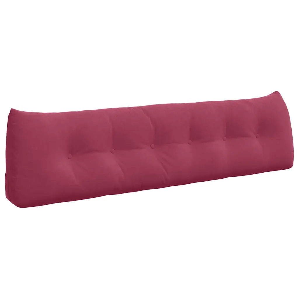 Cuscino per Schiena Rosso Vino 180 x 24 x 50 cm Velluto