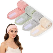 Bande di capo in cotone per donna - 4 pezzi, capi flessibili per uso in doccia, cura della pelle e trucco