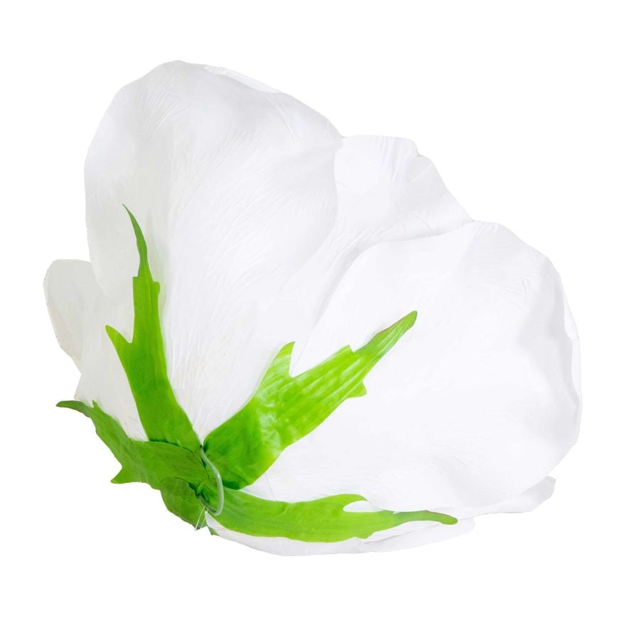 FIORE TESSUTO ROSA BIANCO DIAM 45X25H CM