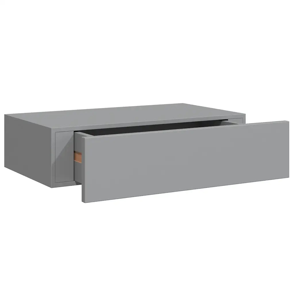 Scaffali con Cassetti da Parete 2 pz Grigi 40x23,5x10 cm MDF 330246