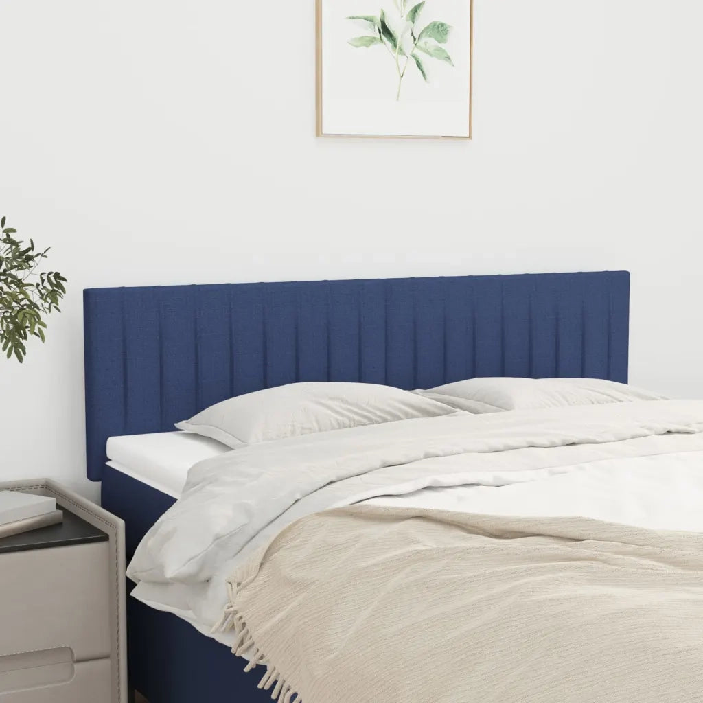Testiera | Testata Blu 144x5x78/88 cm in Tessuto