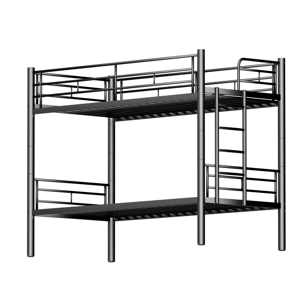 Etagenbett mit Sicherheitsgel?nder metallo nero 90x200 cm
