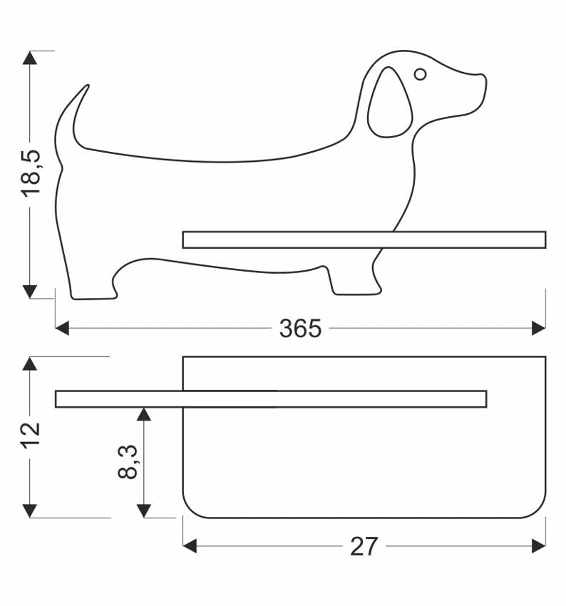 Applique Candellux DOG LED integrato 5W 4000K blu legno
