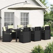 Set da Pranzo per Giardino 9 pcs Antracite e Crema PP 3430087