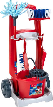 Sistema di Pulizia per Bambini - Carrello di Giocattoli per la Pulizia per Bambini - Età 3-6 anni - 7 Parti - Rosso