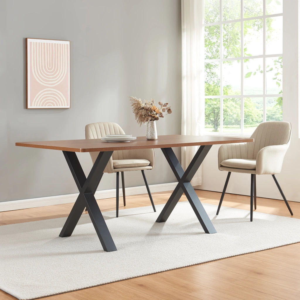 Set di 2 Gambe a Forma di X Maribo per Mobili 'Fai da Te' - Altezza 72 cm - Acciaio Nero [en.casa]