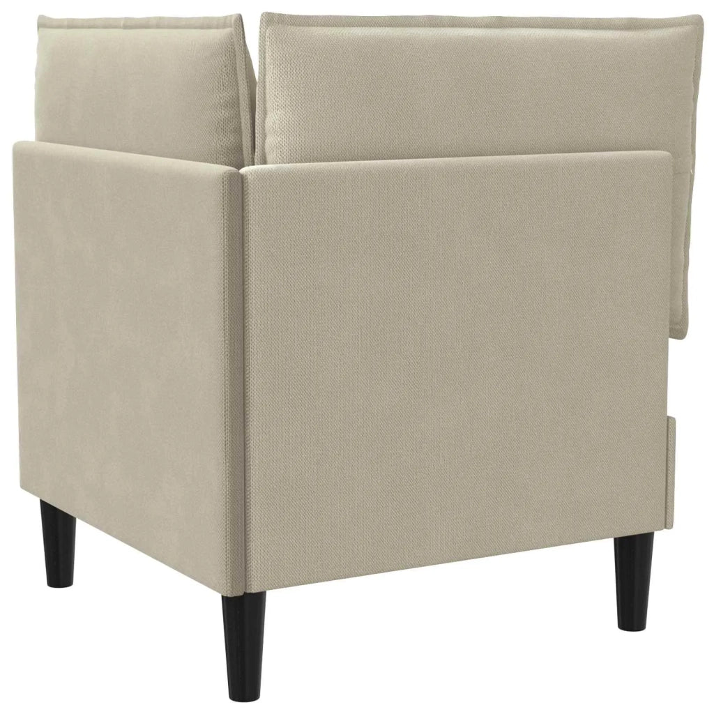 Divano Angolare con Storage Sabbia Velluto 42027089