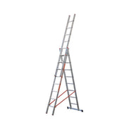 Trade Shop - Scala Tripla Trasformabile 3 Elementi In Alluminio A Sfilo O A Cavalletto Modula -   -3 X 7 Gradini    -