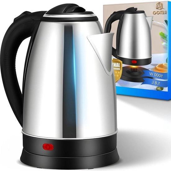 Filtro a vapore da 1500W, 1,8 litri, serbatoio in acciaio inossidabile, teiera portatile per cucina domestica, caffè, erbe, bollitura