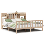 Letto matrimoniale | Letto per adulti | Letto Libreria senza Materasso 180x200 cm in Legno di Pino