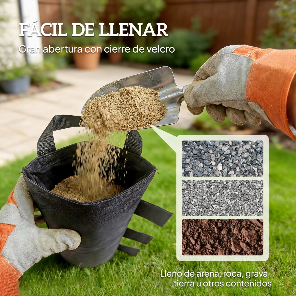 Set di 8 Borse Zavorra per Tenda ¨C Zephmum ¨C Nero
