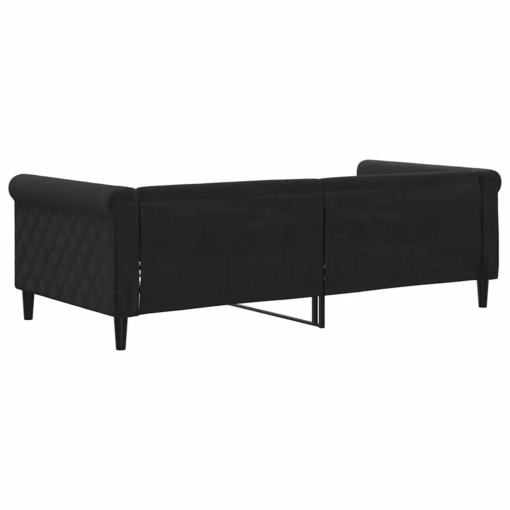 Letto da Giorno Nero 90x190 cm in Velluto 354259