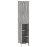 Buffet credenza cassettiera armadio mobile contenitore organizer cucina soggiorno salotto rovere Sonoma alto 34,5 x 34 x 180 cm legno ingegnerizzato grigio 02_0035313