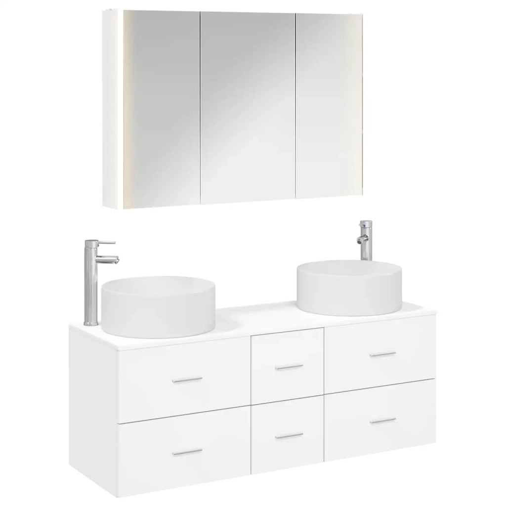 Set di mobili per il bagno 4 pcs Bianco 3407103