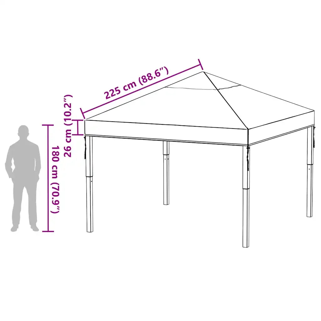 Sostituzione Copertura Gazebo 300 x 300 x 26 cm Trasparente PVC CFW9247701