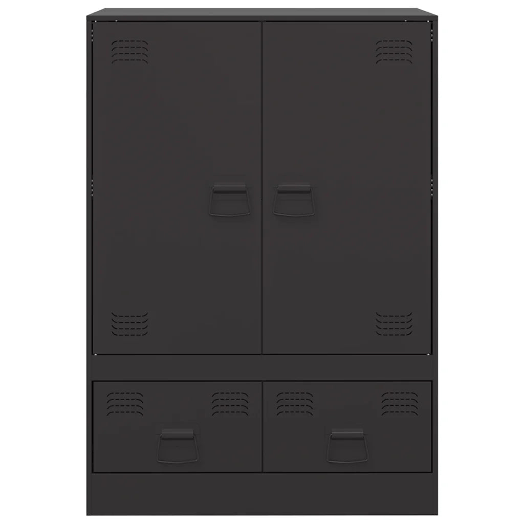 Credenza Nera 67x39x95 cm in Acciaio