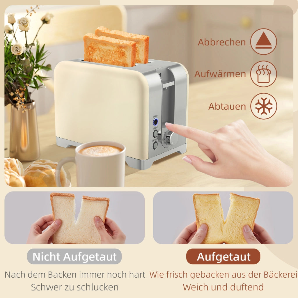 Set Bollitore e Toaster ¨C zephmum ¨C 2200W 7 livelli tostatura crema