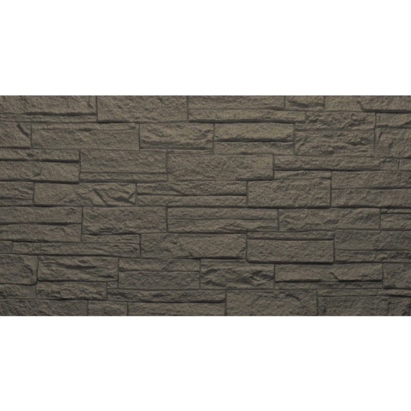 Pannello decorativo effetto pietra mattoni 3D set 12 pz 8,6 mt2 rivestimento murale in PU 120 x 60 x 2,5 Grigio Ardesia
