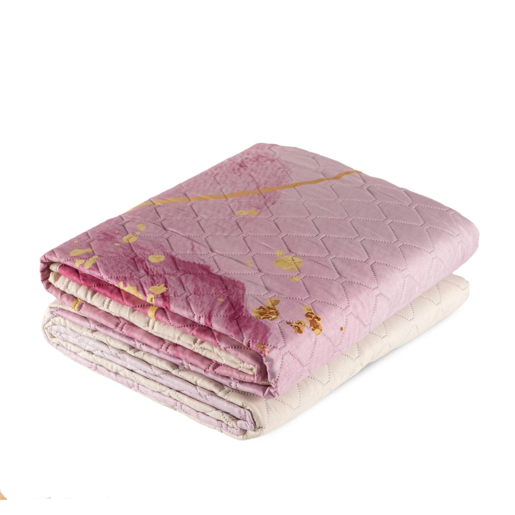 Copriletto Trapuntato Matrimoniale Stone Washed 250x250 cm in Microfibra Anallergica 120 gr/mq Trapuntino Leggero Primaverile Estivo Morbido e Resistente Dis2