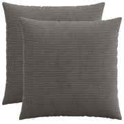 Federa 2 pcs HEERLEN Grigio Scuro 65 x 65 cm corduroy 912935