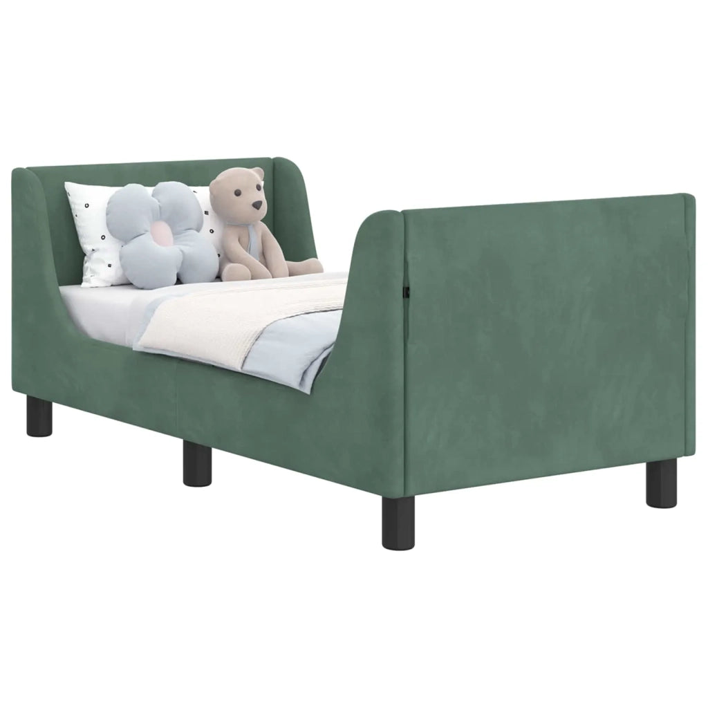 Struttura letto per bambini con testata Verde Mare 70 x 140 cm