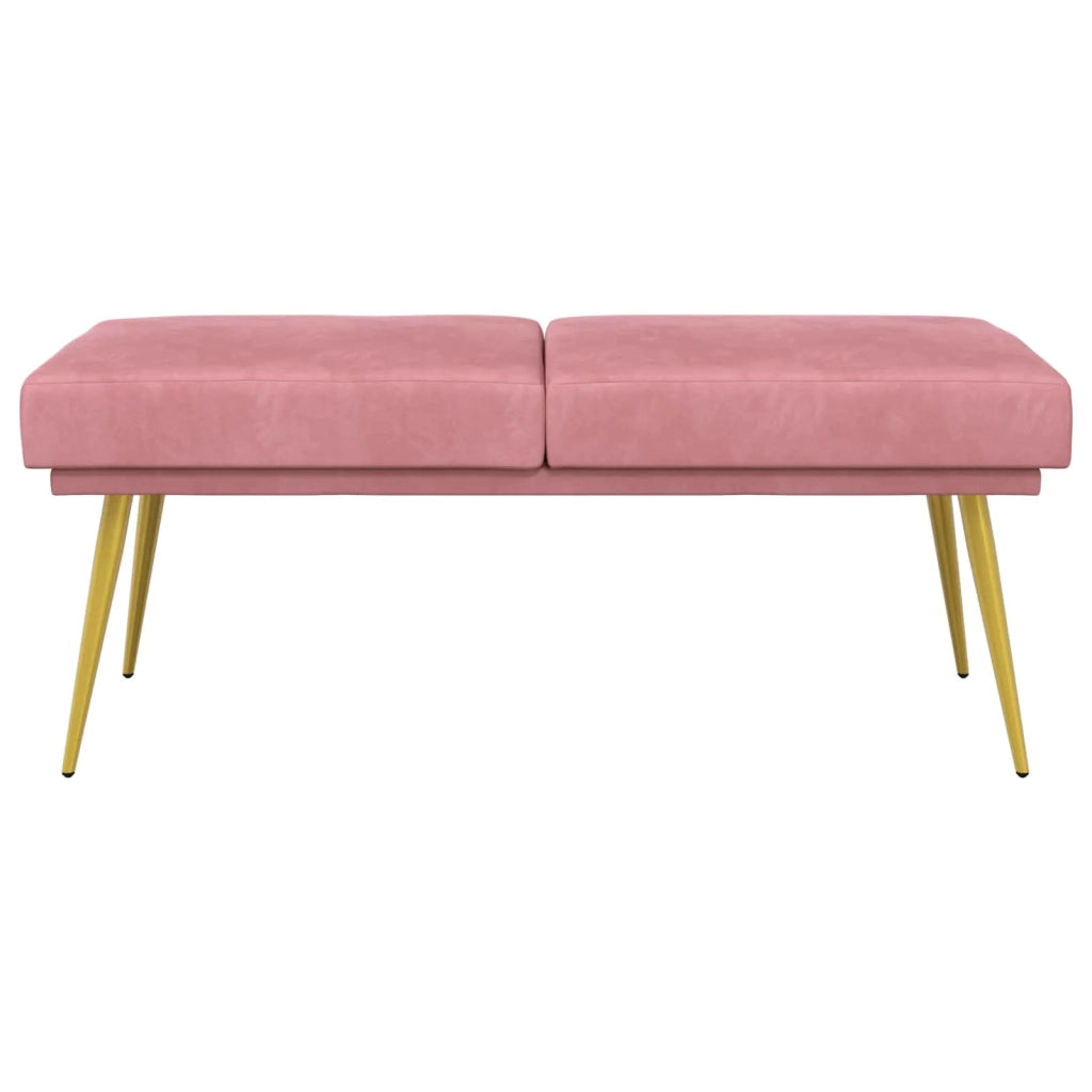 Panchina a doppio strato Rosa 120 x 45 x 46 cm Velluto 42038589