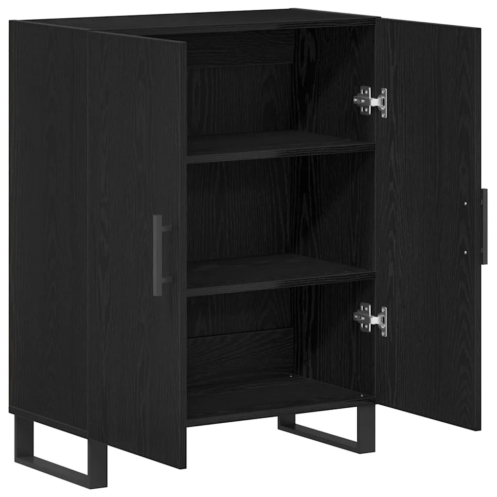 Credenza Rovere Nero 69,5 x 34 x 90 cm Legno multistrato 862875