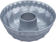 Muffiniera antiaderente - Ø 25 cm - forma rotonda - acciaio in carbonio - argento