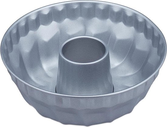 Muffiniera antiaderente - Ø 25 cm - forma rotonda - acciaio in carbonio - argento