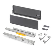 Cassetto Vertex Push Sincro con regolazione 3D, altezza 178mm , 40kg, profondità 500mm, Acciaio, Verniciato bianco