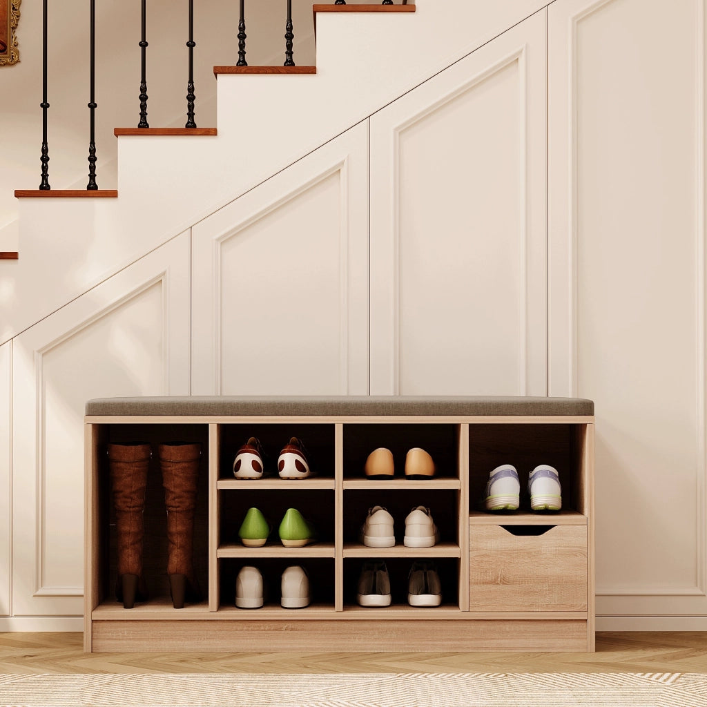 Scapino con panca in stile loft, per ingresso, con cassetto 100 cm