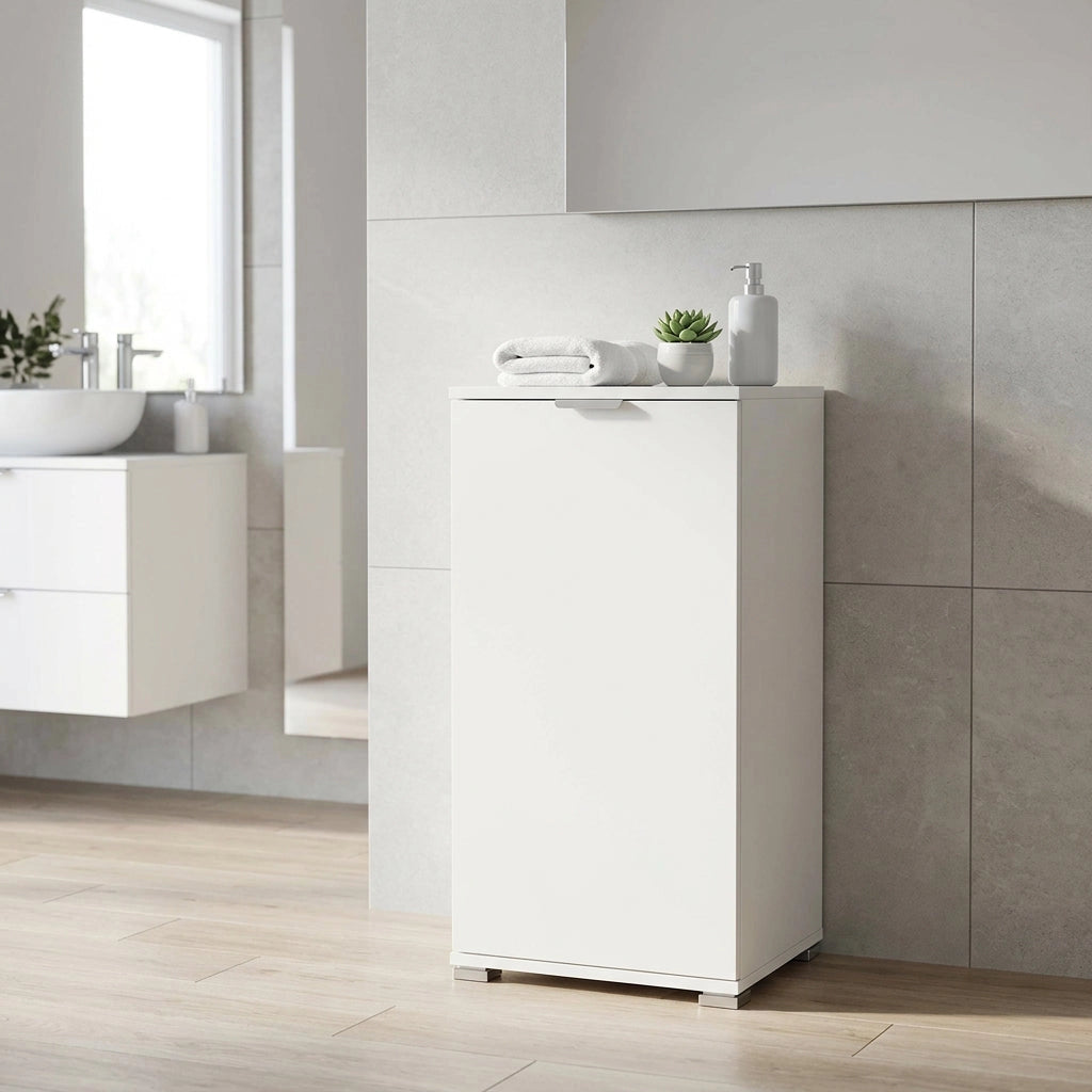 Armadietto da Bagno con un'anta  in Legno Composito cm 45x38x85 - LALO