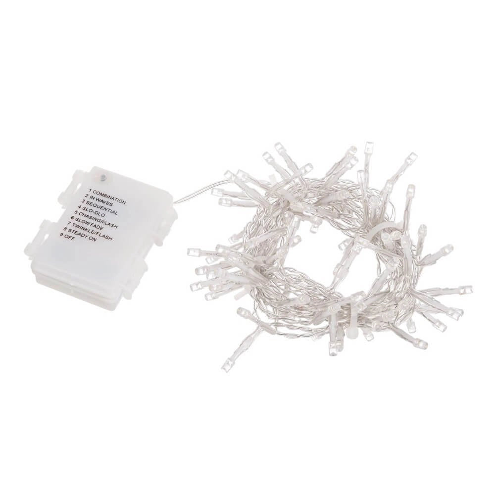 Striscia Luminosa Multicolor con 96 Lampade 5mm Filo Trasparente Bluetooth IP44 (12 Pezzi)