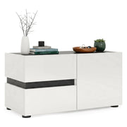 Seul, Mobile da Ingresso 2 Cassetti Made in Italy, 80x38x42h cm Bianco Lucido