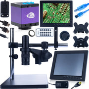 Mikroscopio Digitale Earth Pro MCEP-0.5X-PZRR – Braccio Regolabile, Display 8" | Zoom 7-45x, C-Mount