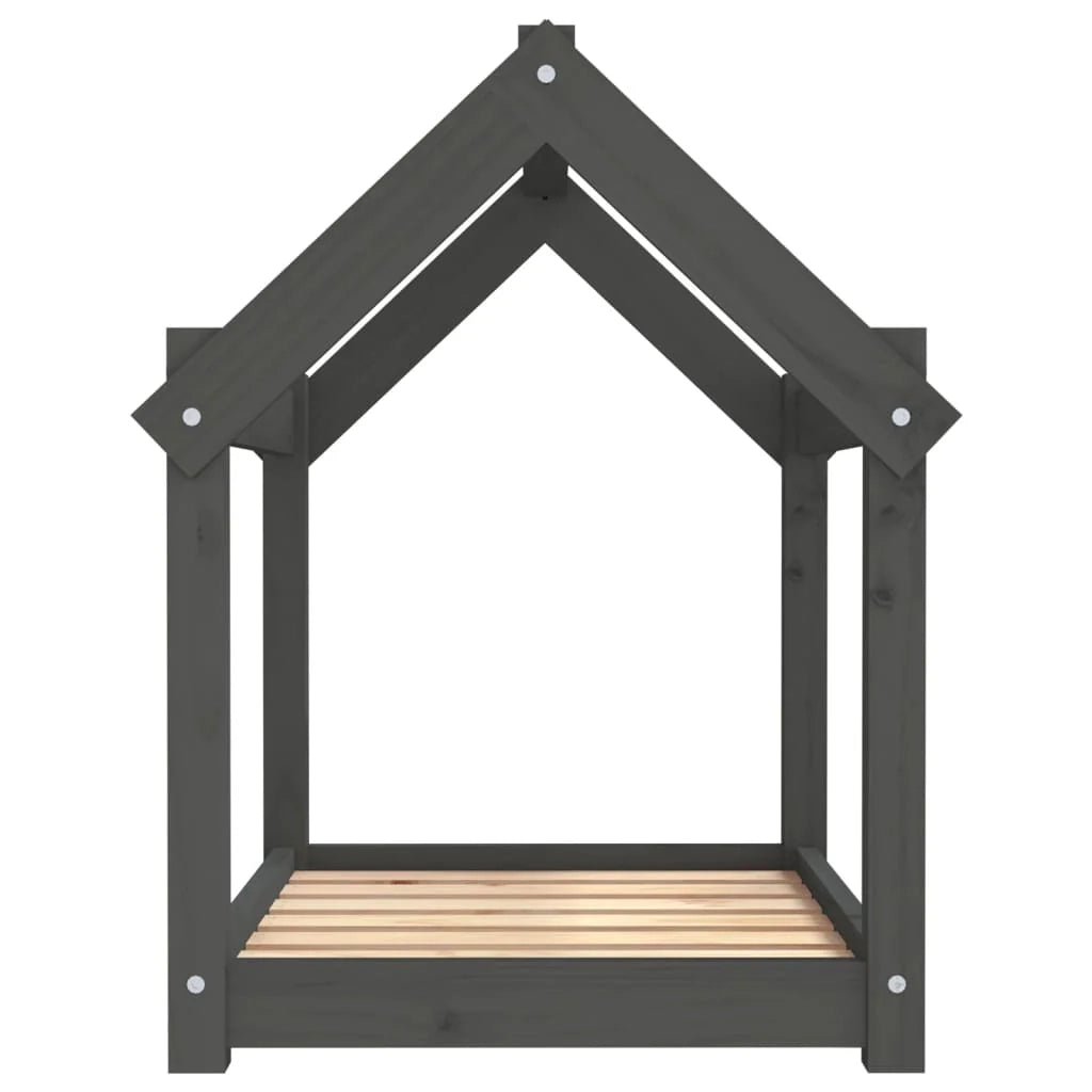 Divano letto per cani comodo 71 x 55 x 70 cm in legno massello di pino grigio 02_0042912