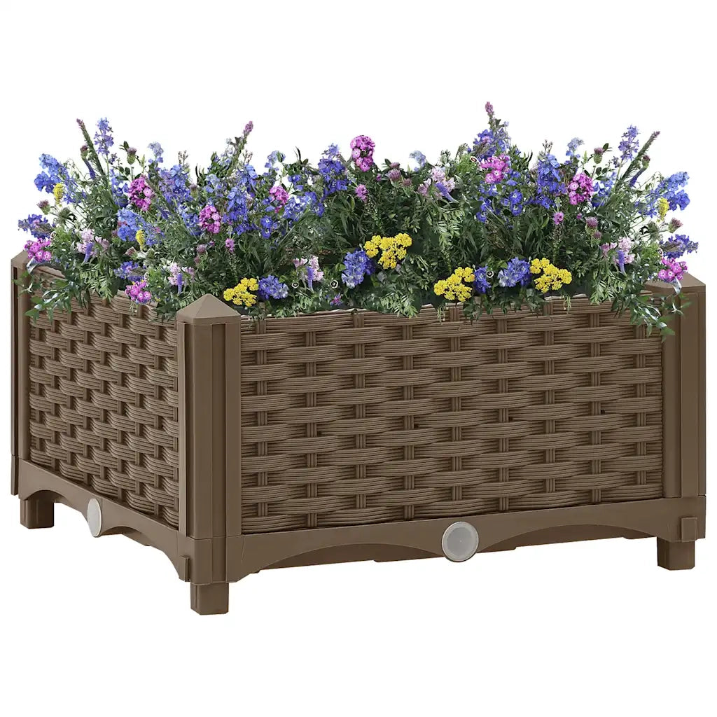 Fioriera | Cassetta per fiori | Vaso Rialzata 40x40x23 cm in Polipropilene