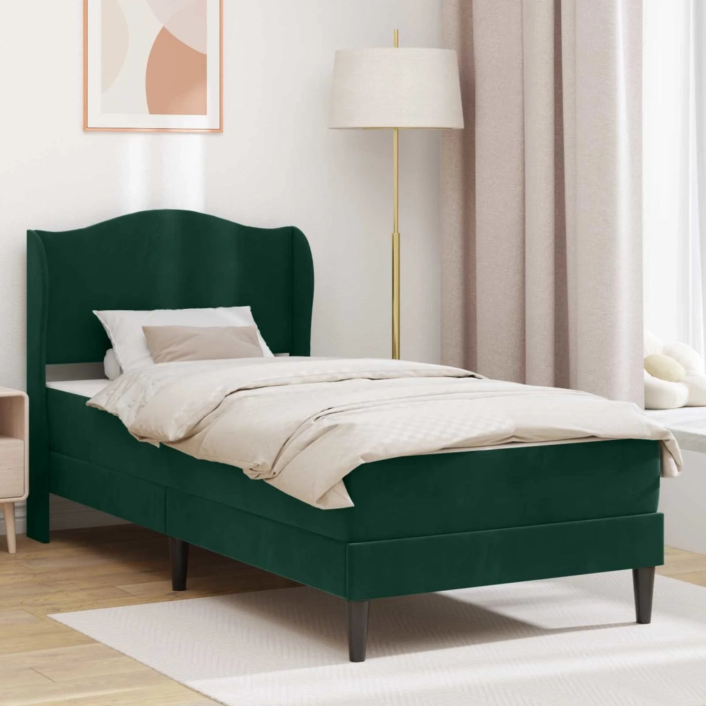 Struttura del letto-Giroletto Verde Scuro 100 x 200 cm Velluto 676774