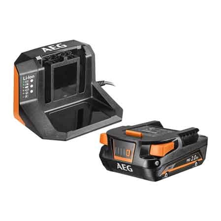 KIT ENERGY BATTERIA E CARICABATTERIA 'SET L1820S' AEG 18V 2,0Ah - AEG POWERTOOLS