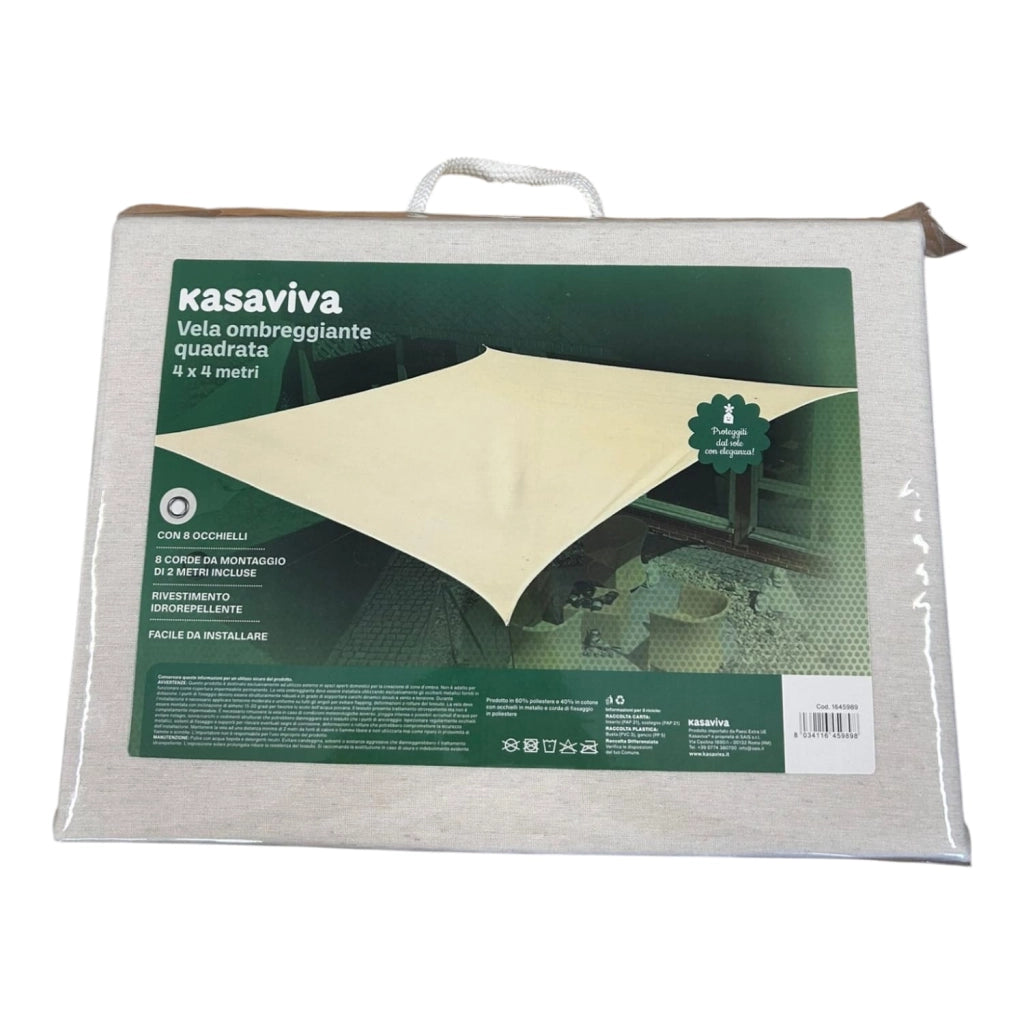 VELA OMBREGGIANTE QUADRATA 4X4 METRI